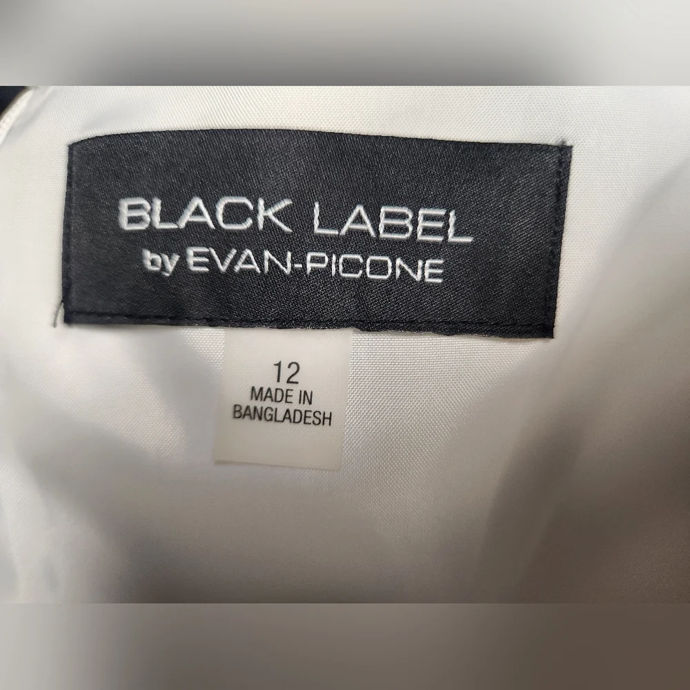 Black Label Black, Purple, and White Dress Size 12 - Picture 6 of 6